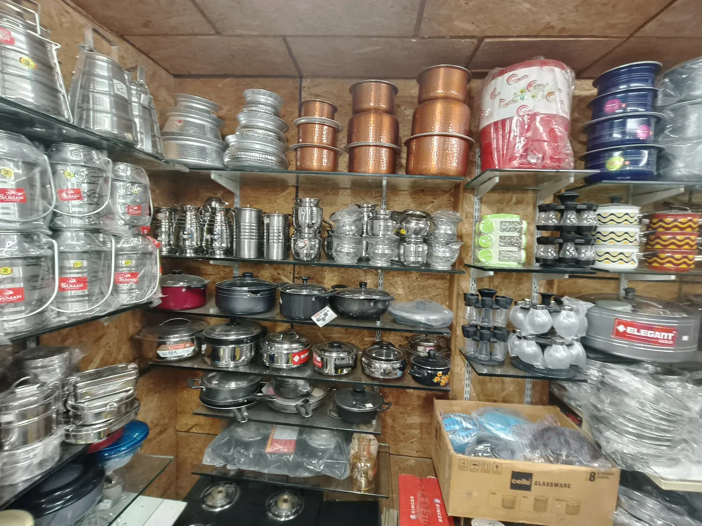 Kitchen storage & vessels at SRK in Tumakuru