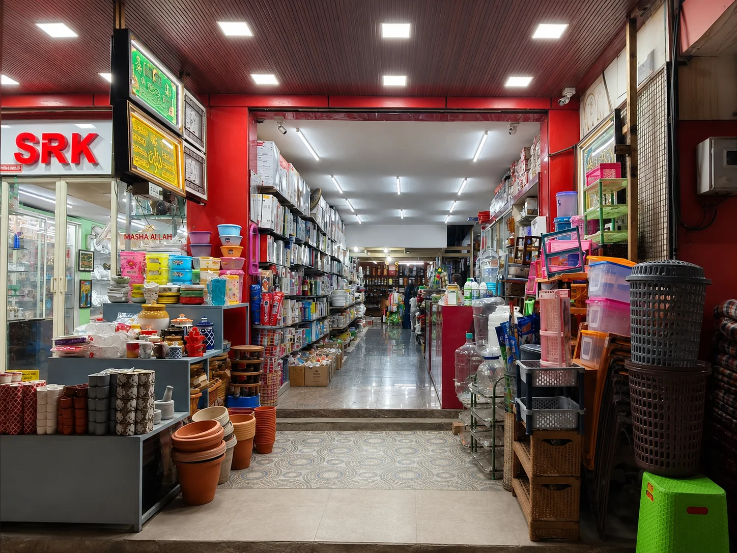 View from the entrance into the real SRK store in Tumakuru