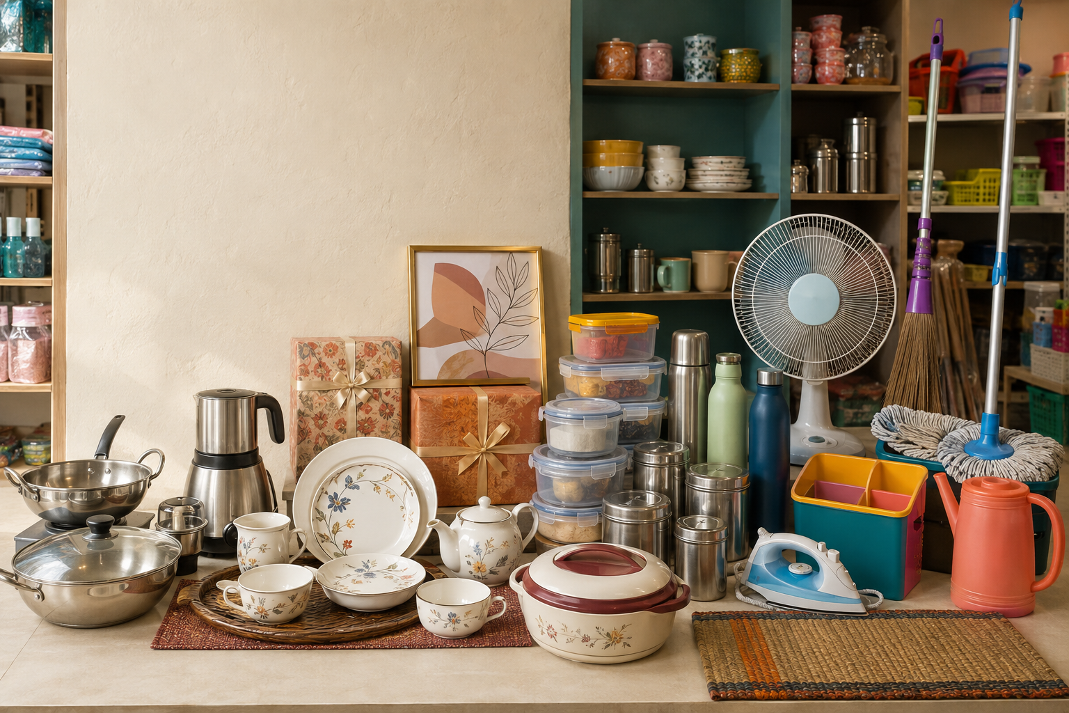 A broad collection of home utility, kitchen, dining, gifting, storage and small-appliance products